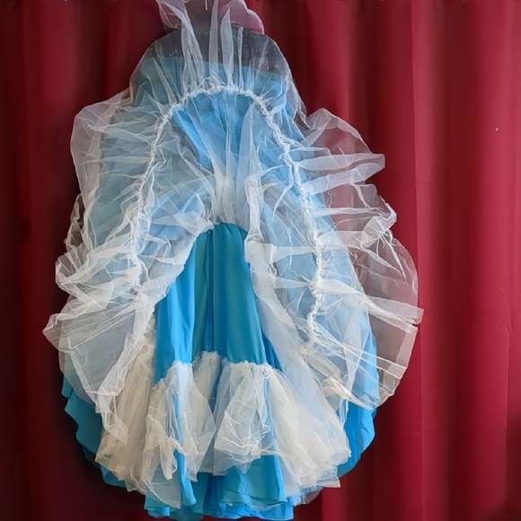 Posh Blue Formal Gown Sleeveless Spaghetti Strap Sweetheart - Picture 12 of 16